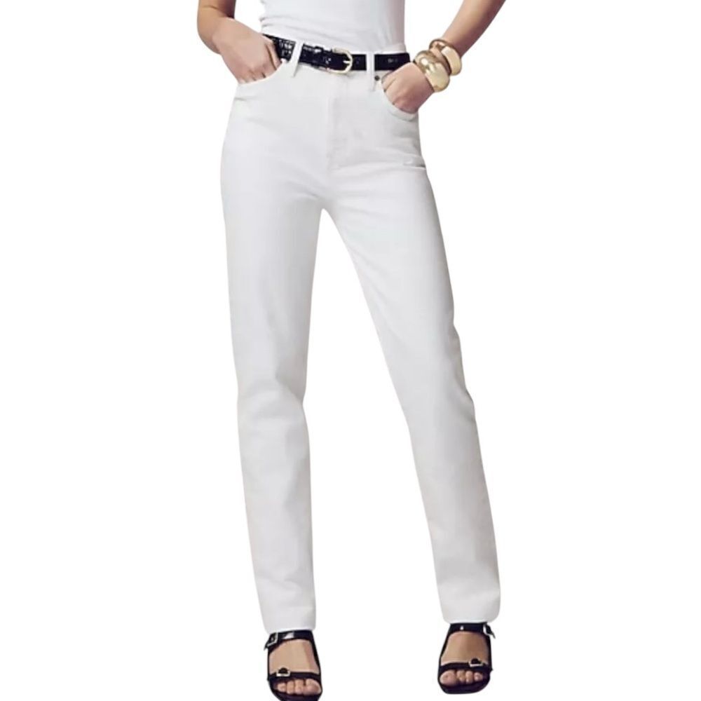 J. Crew classic straight Leg High Rise Jeans Size 26 White style BX976 NEW